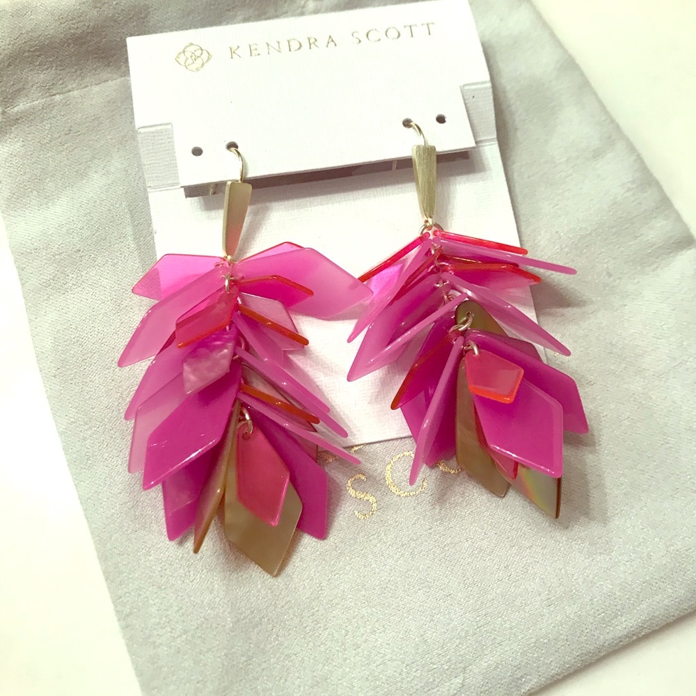 NWT Kendra Scott Jenni earrings in pink mix